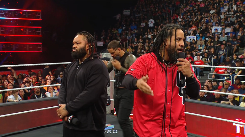 The Bloodline inside the ring