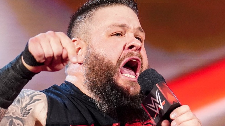 Kevin Owens on the microphone