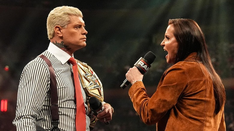 Cody Rhodes and Stephanie McMahon on WWE Raw