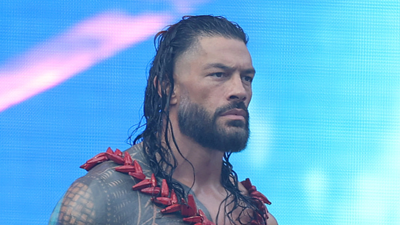 Roman Reigns looking serious