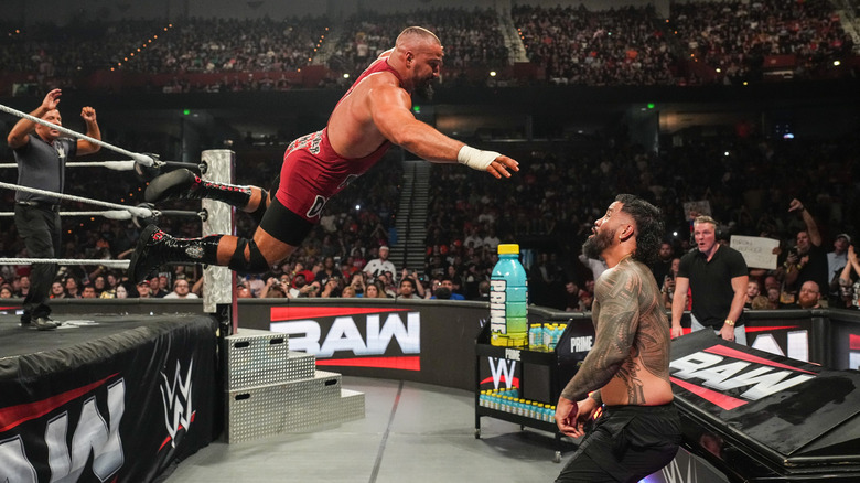 Bron Breakker and Jey Uso on WWE Raw