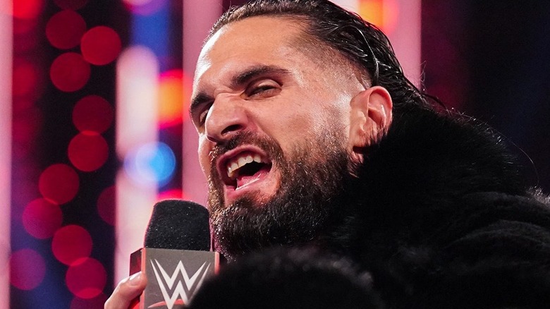 Seth Rollins on the mic