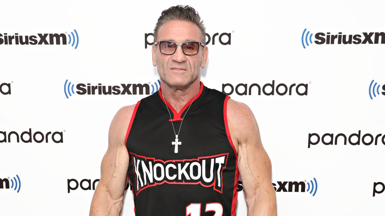 Ken Shamrock Poses During A Red Carpet Event