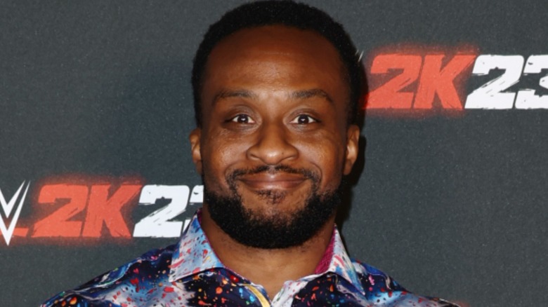 Big E smiles at the WWE 2K23 press event