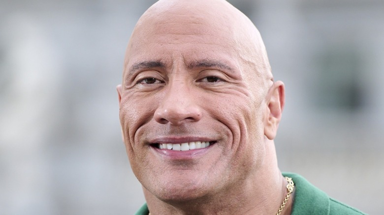 Dwayne "The Rock" Johnson looks sleepy