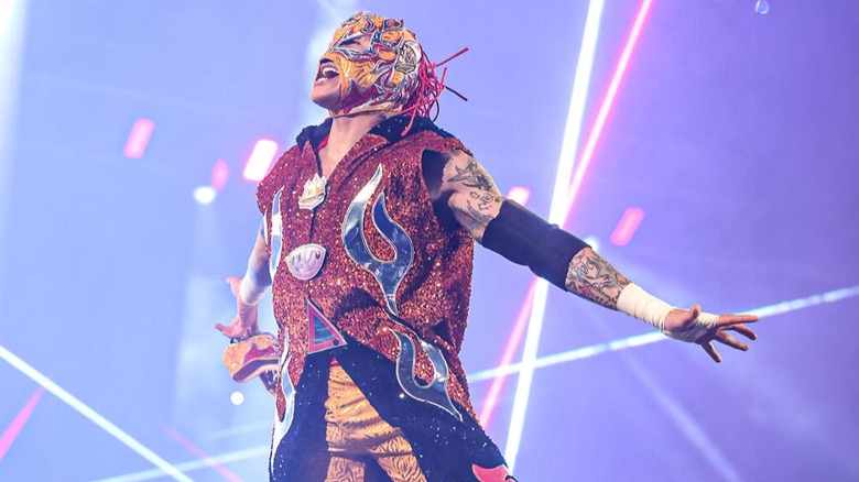 Rey Fenix takes in the moment after making his WWE debut
