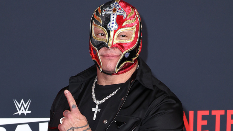 Rey Fenix wearing a lucha mask