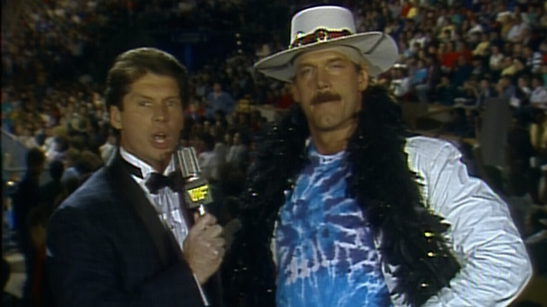 Vince McMahon and Jesse Ventura at the 1988 WWE Royal Rumble