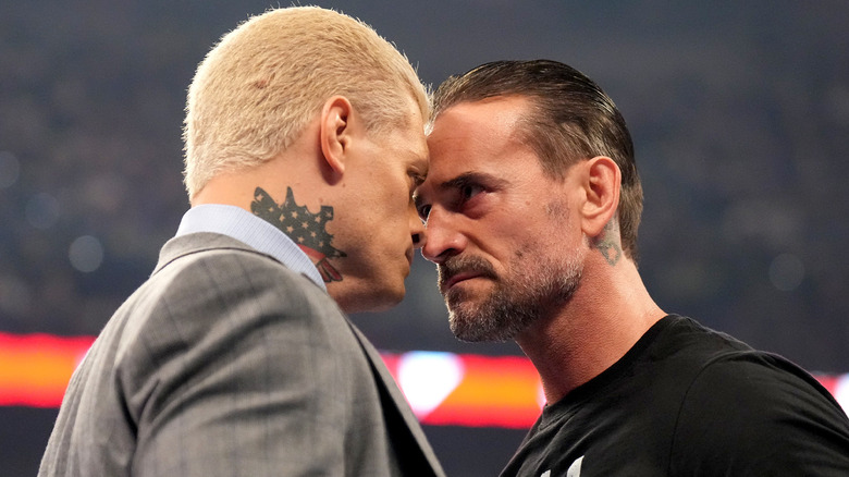 Cody Rhodes staring at CM Punk