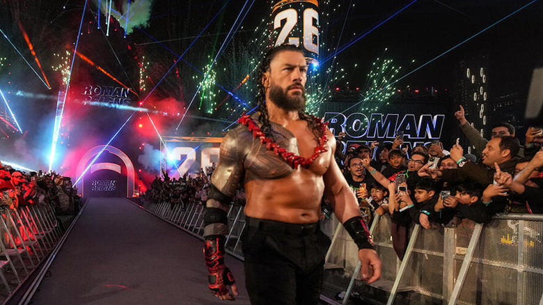 Roman Reigns makes an entrance