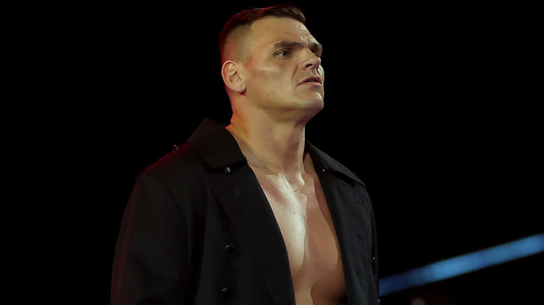 WWE star GUNTHER wearing a long coat