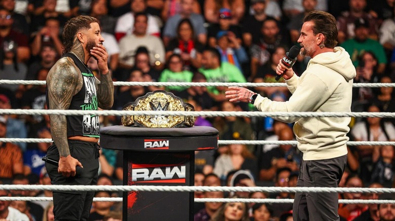 Jey Uso and CM Punk on WWE Raw