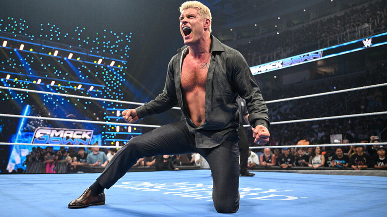 Cody Rhodes screams in the ring on "WWE SmackDown"