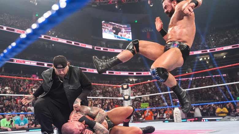 Drew McIntyre delivers a Claymore Kick to Jelly Roll