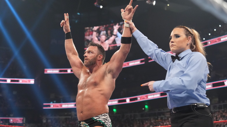 LA Knight with the win during Saturday Night's Main Event at State Farm Arena on July 12, 2025 in Atlanta, Georgia.