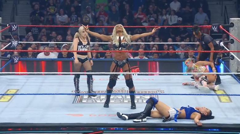 Several competitors in the ring