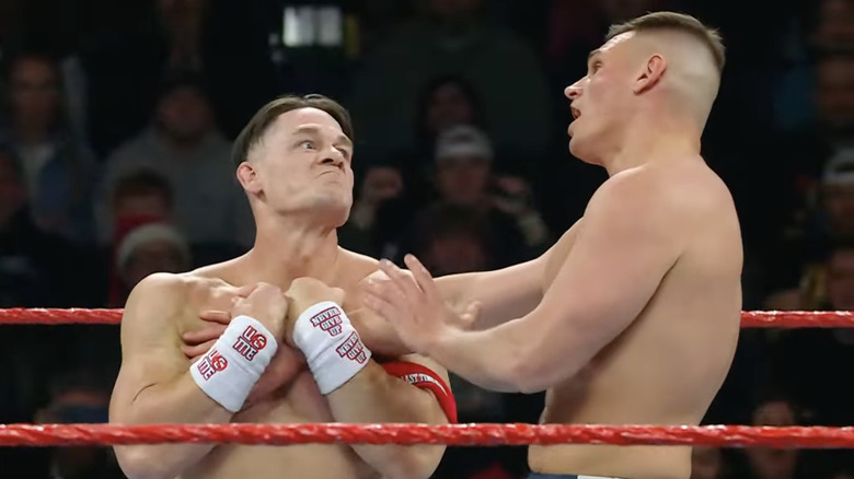 Cena catching GUNTHER's chop