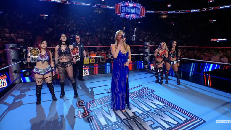 All four women in the ring