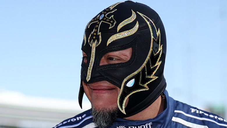 Rey Mysterio At An IndcyCar Racing Event