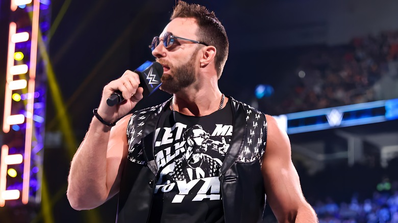 LA Knight with microphone