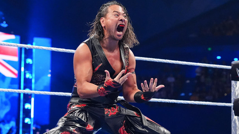 Shinsuke Nakamura posing in the ring on "WWE SmackDown"