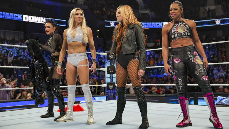 Shotzi, Charlotte Flair, Becky Lynch, and Bianca Belair