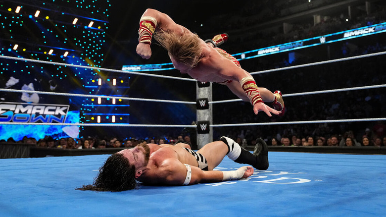 Ilja Dragunov hitting the H-Bomb on JD McDonagh on "WWE SmackDown"