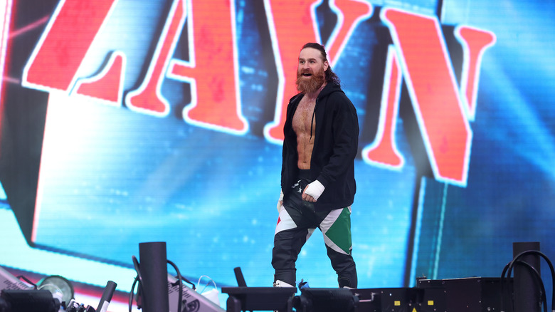 Sami Zayn makes an entrance