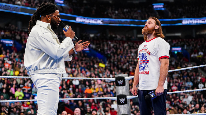 Trick Williams speaking to Sami Zayn on "WWE SmackDown"