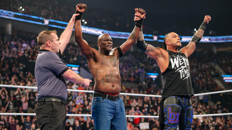 R-Truth and Damian Priest raise their arms on "WWE SmackDown"