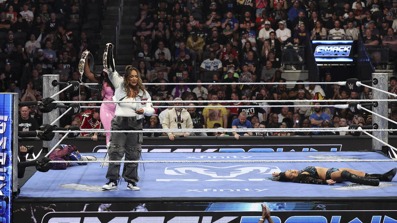 The Irresistable Forces stand tall over their WrestleMania opponents on "WWE SmackDown"