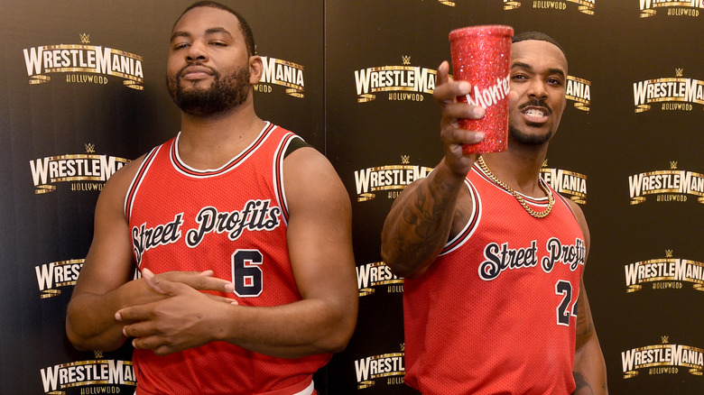 Street Profits pose on WrestleMania red carpet