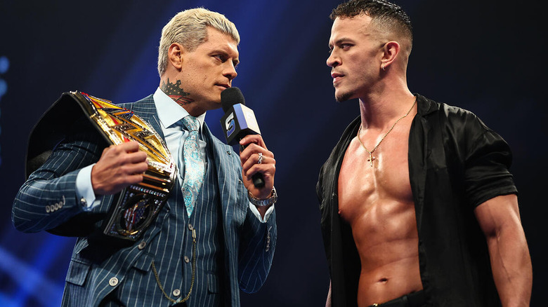 Ricky Starks in the ring with Cody Rhodes on "WWE SmackDown"