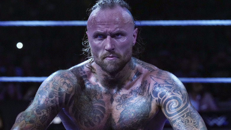 Aleister Black during Friday night Smackdown at Wells Fargo Arena on May 2, 2025 in Des Moines, Iowa.