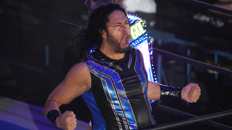 Hikuleo enters the rin during the New Japan Pro-Wrestling at Ryogoku Kokugikan on October 09, 2023 in Tokyo, Japan.
