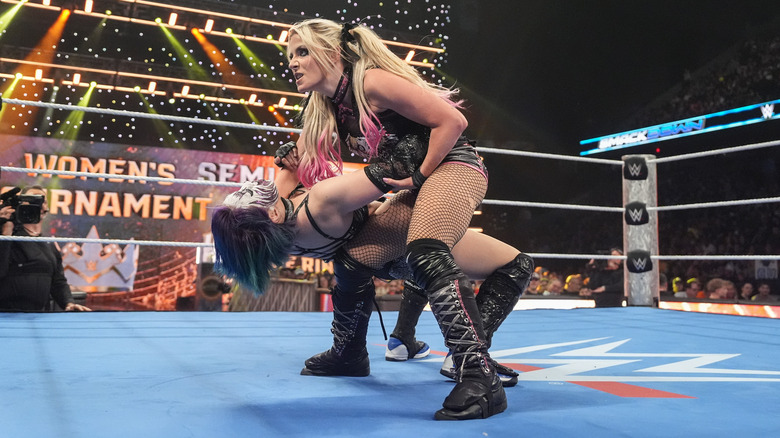 Alexa Bliss prepares to deliver Sister Abigal to Asuka on "WWE SmackDown"