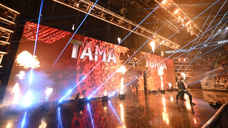 Tama Tonga makes an entrace