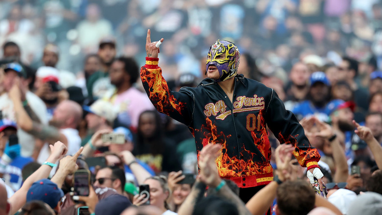 Rey Fenix makes an entrance
