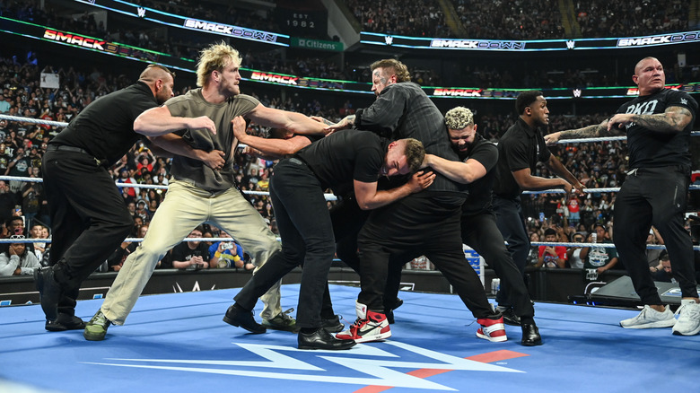 Jelly Roll, Orton, McIntyre, and Paul brawling