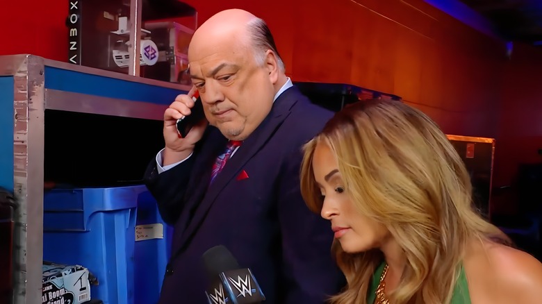 Paul Heyman on the phone