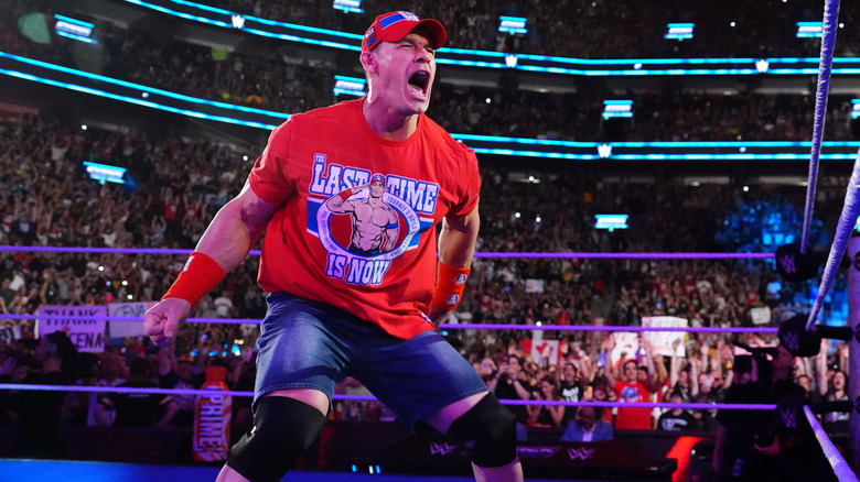 John Cena screams in the ring on "WWE SmackDown"