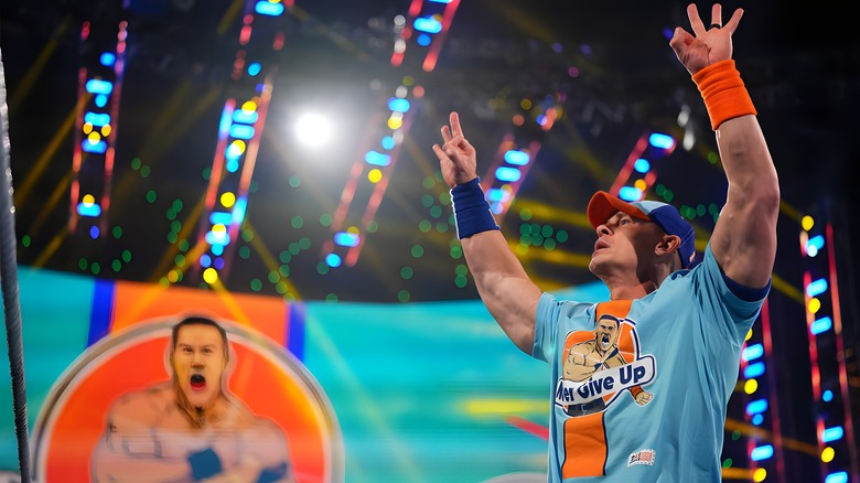 John Cena raising his hands