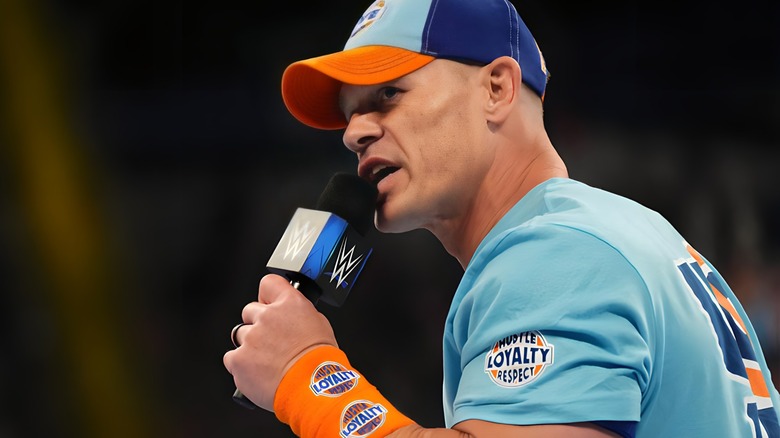 John Cena with a microphone
