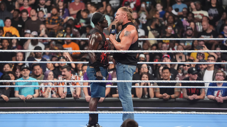 R-Truth confronts Brock Lesnar