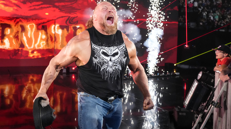 Brock Lesnar enters on "WWE SmackDown"