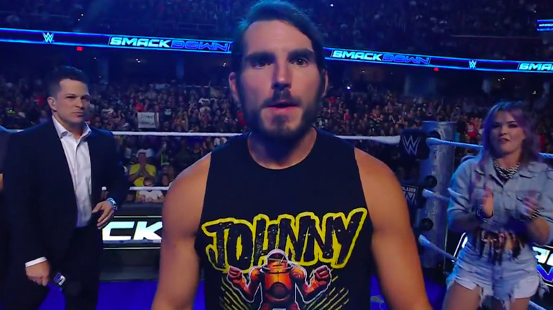 Johnny Gargano about to wrestle a match