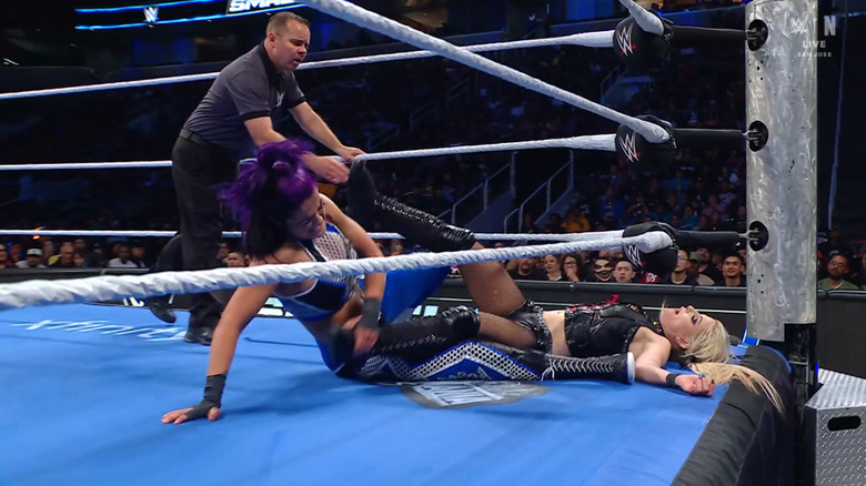 Bayley and Bliss in the ring