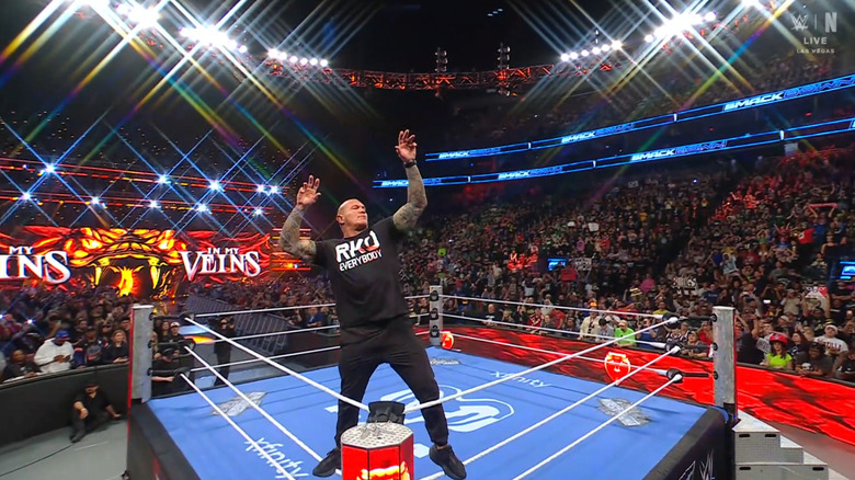 Orton posing on the ropes