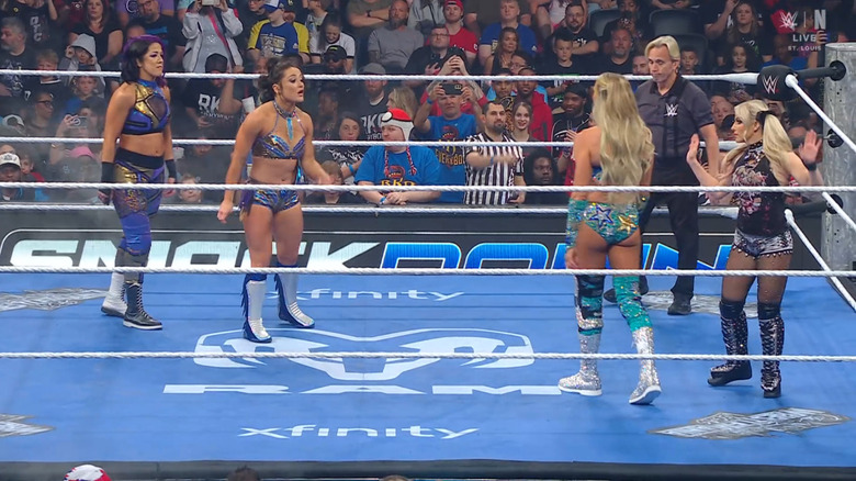 All four women in the ring