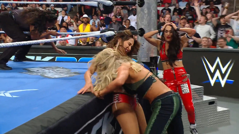 Charlotte Flair attacks Nikki Bella